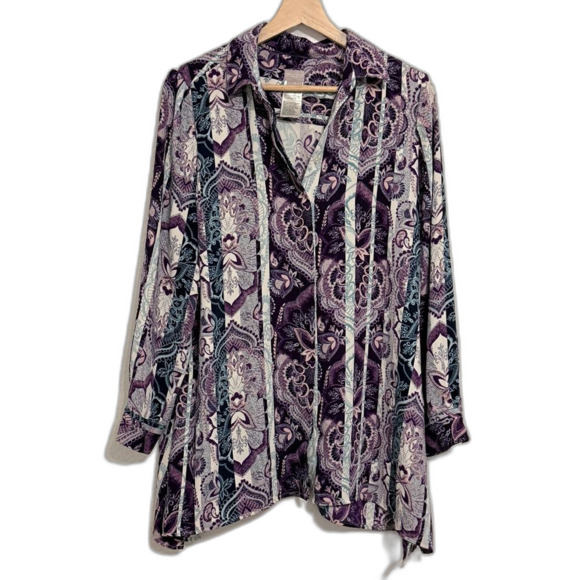 Chico's Tops - Chico's Multicolor Button Down Shirt